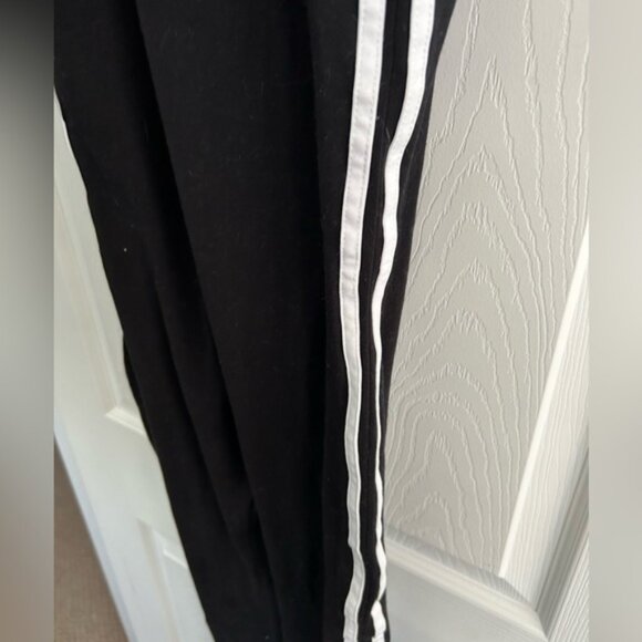 Fashion Nova Black Jumpsuit with white stripes - Picture 2 of 3